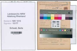Entnazifizierung Berta Schwab , geb. 23.04.1914 ()