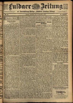 Zweite Ausgabe vom Samstag, den 09. Dezember 1899.