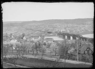 Niederwartha. Blick auf Niederwartha u. d. Elbbrücke