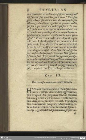 Cap. III. Deus remissa culpa, non retinet poenam