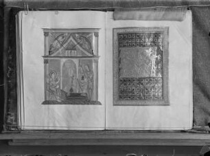 Evangelistar — Initialzierseite M(aria), Folio 60recto