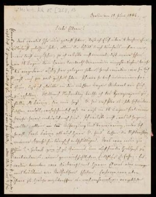 Brief von Wilhelm Christoph Friedrich Arnold an Nikolaus Ludwig Arnold und Marie Dorothea Juliane Ernst