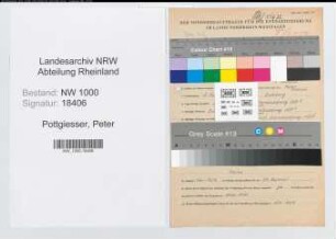 Entnazifizierung Peter Pottgiesser, geb. 05.02.1898 (Elektromonteur)