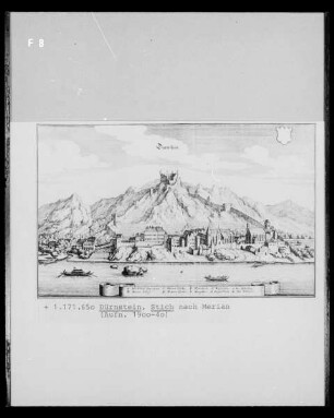 Stich nach Merian: Ansicht von Dürnstein