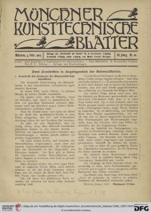 3: Zwei Zuschriften in Angelegenheit der Behrendtfarben