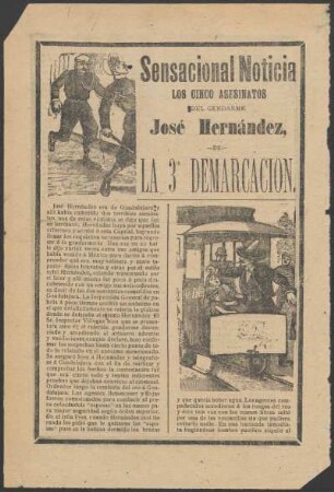 Sensacional Noticia : los cinco asesinatos del gendarme José Hernández de la 3a demarcación