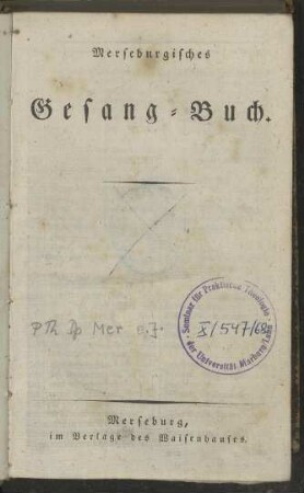 Merseburgisches Gesang-Buch