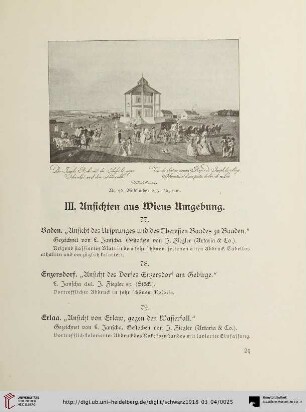 III. Ansichten aus Wiens Umgebung (Nr. 77-93)