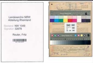 Entnazifizierung Fritz Reuter , geb. 21.07.1900 (Kaufmaennischer Angestellter)