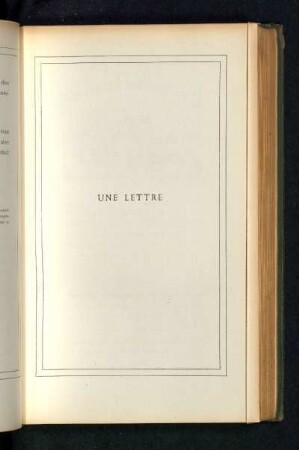 Une lettre