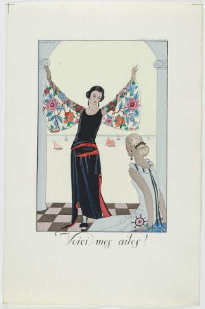 "Voici mes ailes!", aus dem Mode-Almanach "Falbalas et Fanfreluches 1923"