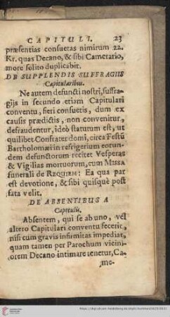De Absentibus a Capitulis