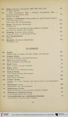 Klassiker (Nr. 782-793)