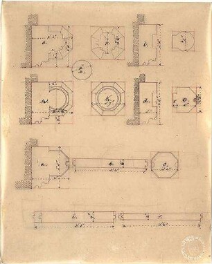 Gärtner, Friedrich von; München; Wittelsbacherpalast - Steinlagen