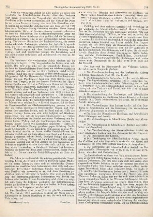776-777 [Rezension] Urkunden und Aktenstücke zur Geschichte von Martin Luthers Schmalkaldischen Artikeln