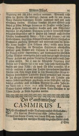 Der Sanfftmüthige Casimirus I.