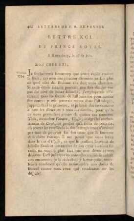 402-417, Lettre XCI.-XCIV.