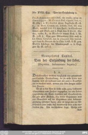 Neunzehntes Capitel. Von der Entzündung der Leber.