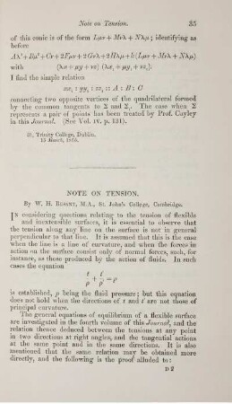 Note on tension.