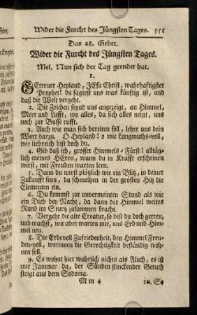 551-557, Das 28. Gebet