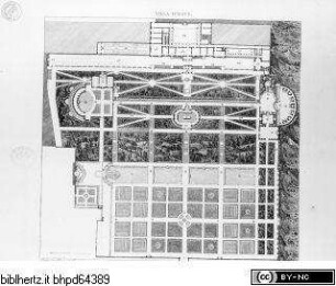 Choix des plus célèbres maisons de plaisance de Rome et de ses environs, Tafel 58: Plan général de la Villa d'Este et de ses jardins