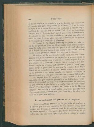 La nacionalización del petróleo en la Argentina