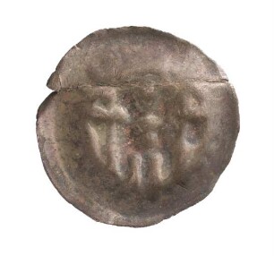 Münze, Hohlpfennig, 2. Hälfte 13. Jh.