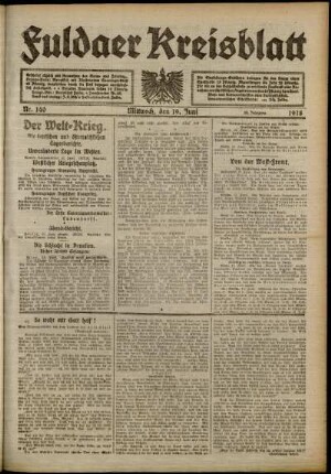 Ausgabe vom Mittwoch, den 19. Juni 1918.