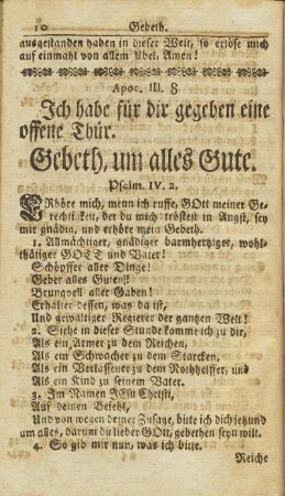 Gebeth, um alles Gute