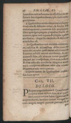 Cap. VII. De Loco.
