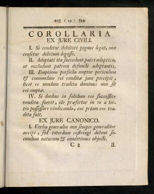19-20, Corollaria