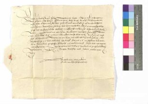 Graf Berthold von Henneberg an Graf Wolfgang von Hohenlohe: Schuld an Conrad Graf zu Castell.