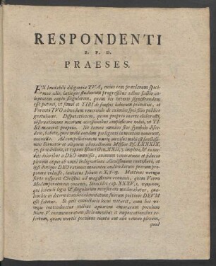 Respondenti S.P.D. Praeses