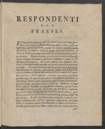 Respondenti S.P.D. Praeses