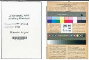 Entnazifizierung August Roeseler , geb. 15.09.1903 (Mechaniker)