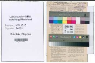 Entnazifizierung Stephan Sobotzik , geb. 26.12.1897 (Zollinspektor)