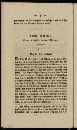 Erstes Kapitel. Vom verschiedenen Boden.