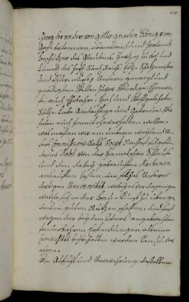 Übersendung eines Reskripts für Professor Segner zur Aufsicht eines angekauften Modells der Hamelschen Schleuse mit zugehörigen Maschinen zur Verwendung im Unterricht (Baukunst durch Professor Penther).