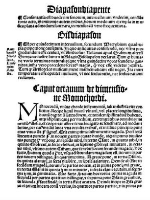 Caput octauum de dimensione Monochordi.