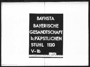 Schriftwechsel mit Freifrau von Schönau, Äbtissin von Gerresheim