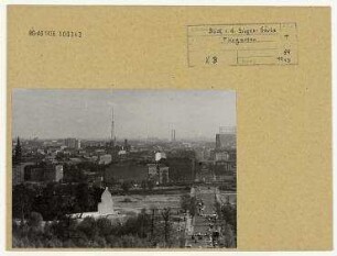 Blick von der Siegessäule im Tiergarten. Berlin, Tiergarten, Siegessäule/Hofjägerallee/Klingelhöferstraße/Einemstraße