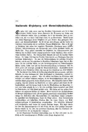 Nationale Erziehung und Gemeinschaftsschule
