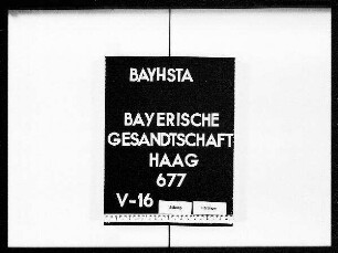 Briefe an die bayerische Gesandtschaft von Max von Preysing