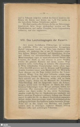 VIII. Das Leichenbegängnis der Kaiserin