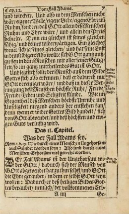 Cap. II. Was der Fall Adams sey