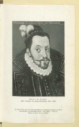 Georg I. der Fromme, erster landgraf von Hessen-Darmstadt, 1567 - 1596