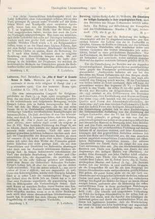 196-197 [Rezension] Berning, Wilhelm, Die Einsetzung der heiligen Eucharistie in ihrer ursprünglichen Form