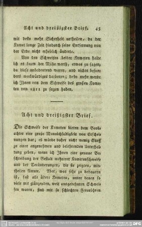 Acht und dreißigster Brief