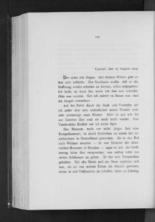 Cassel, den 27. August 1909