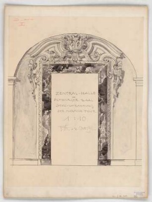 Thiersch, Friedrich von; München; Justizpalast - Tür in der Zentralhalle (Ansicht)